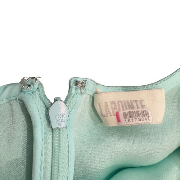 Lapointe Satin Halter Gown in Mint, Size US 8 - Picture 6 of 11